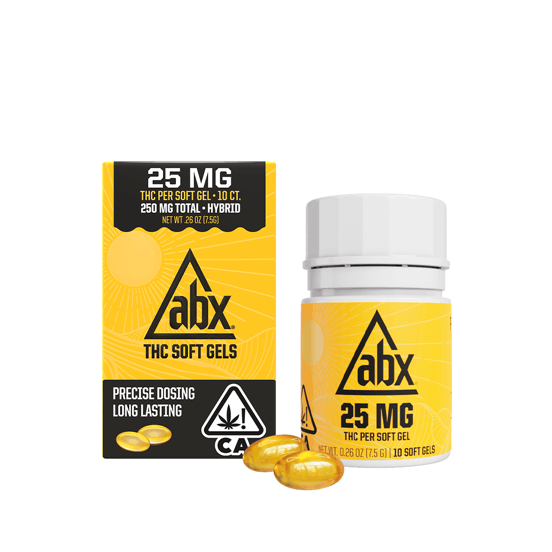 ABX 25mg 10ct Soft Gels Refresh Capsules Tincture cannabis