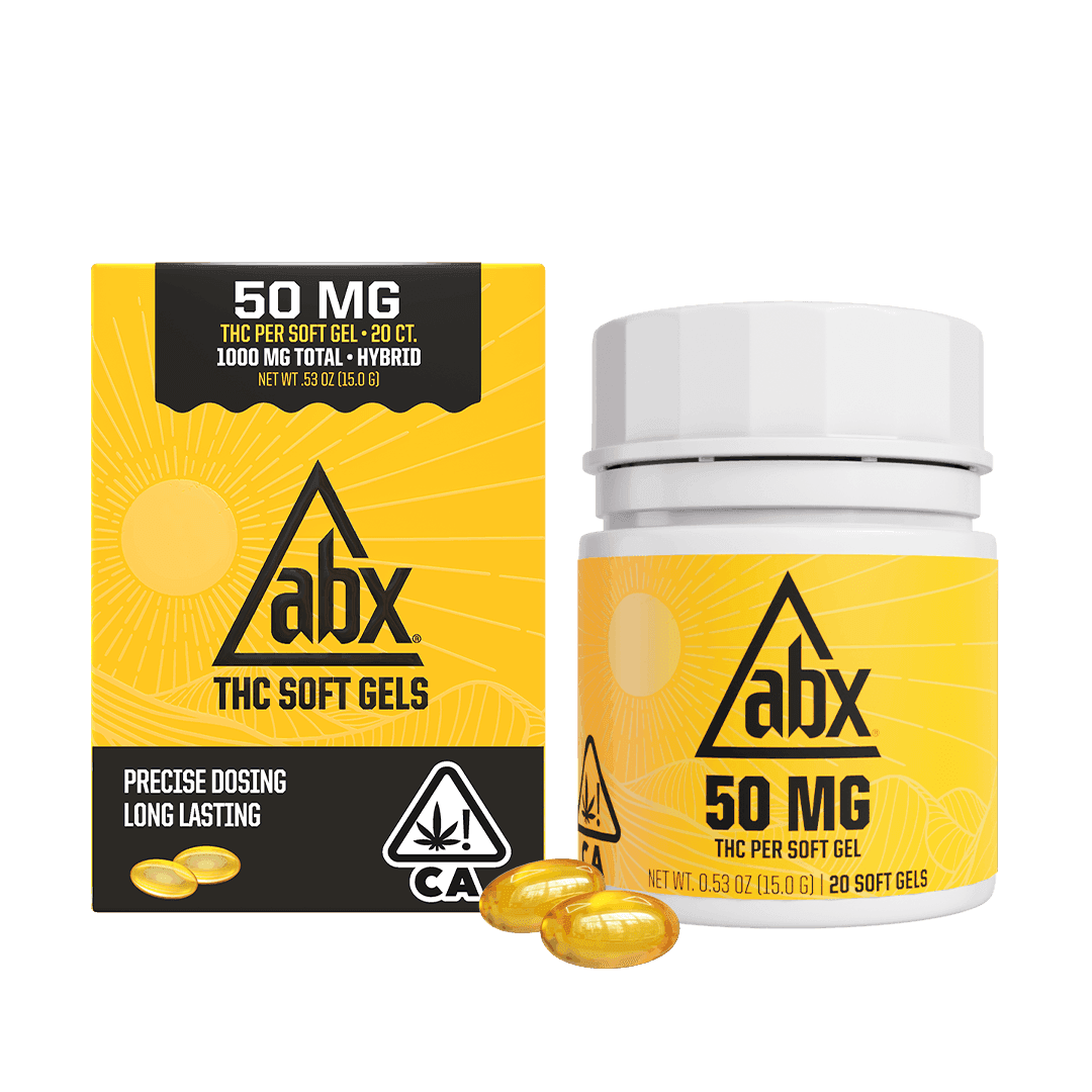 ABX 50mg 20ct (1000mg) Soft Gels Refresh Capsules Tincture cannabis