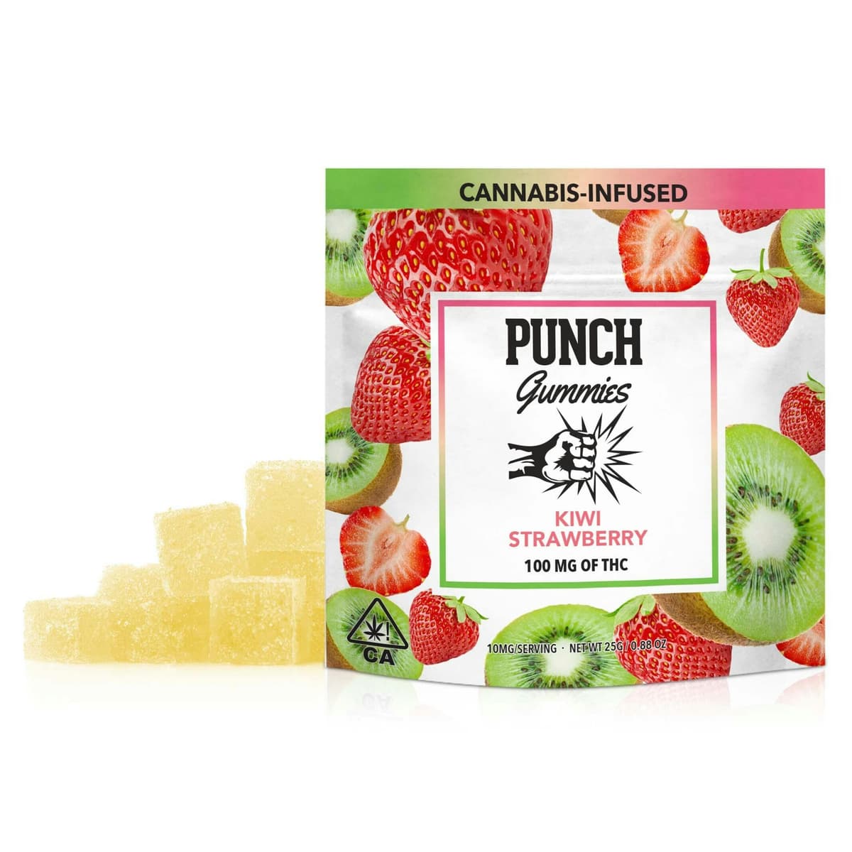 Punch Extracts Kiwi Strawberry Punch Gummies - 100 mg Edibles cannabis