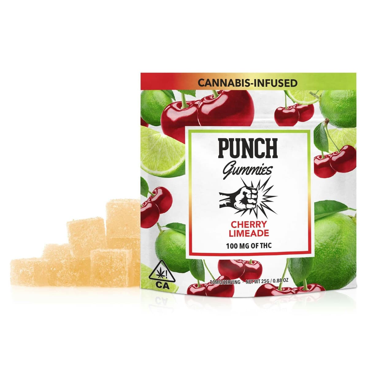Punch Extracts Cherry Limeade Punch Gummies - 100 mg Edibles cannabis