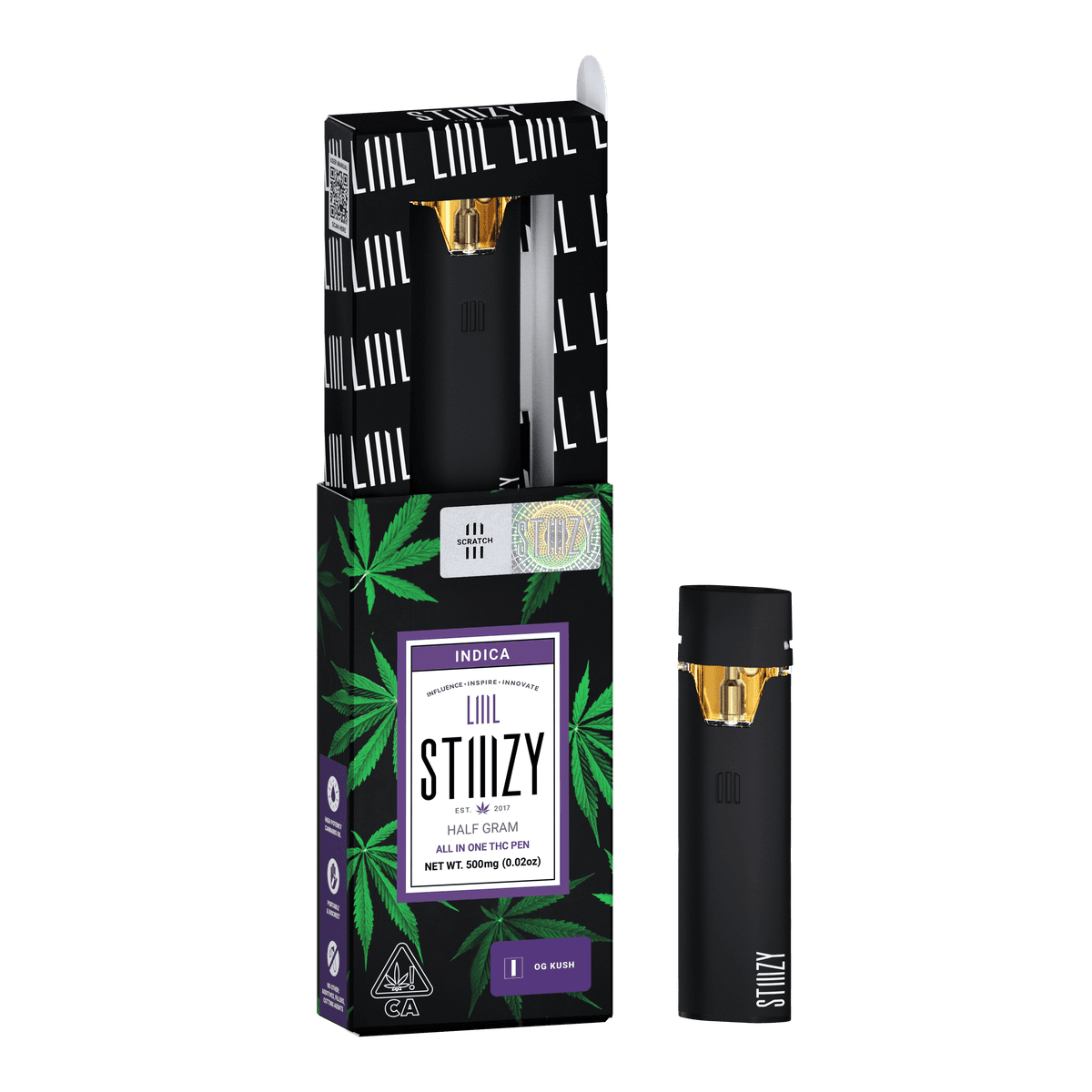 Stiiizy OG Kush Liiil Disposables - 0.5 Grams Vape Carts cannabis