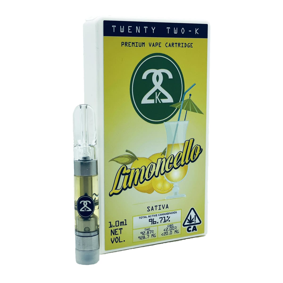 22K Limoncello Pod Vape - 1 Gram Vape Carts cannabis