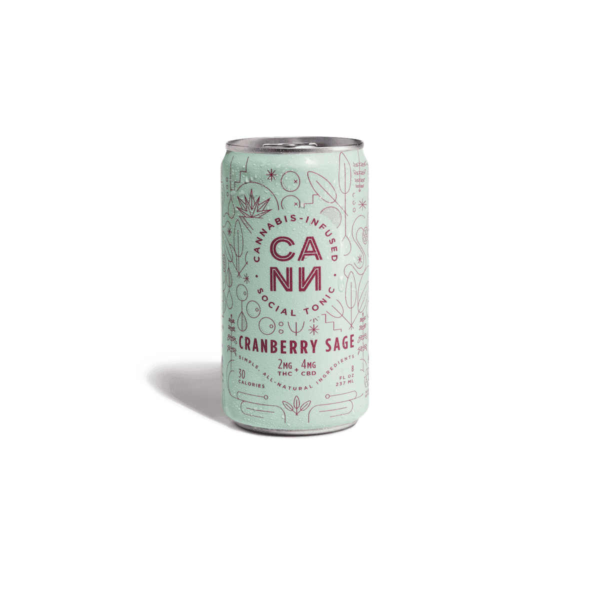 CANN Beverages Cranberry Sage Social Tonic Drinks - 6 Pack 8 oz Beverages cannabis