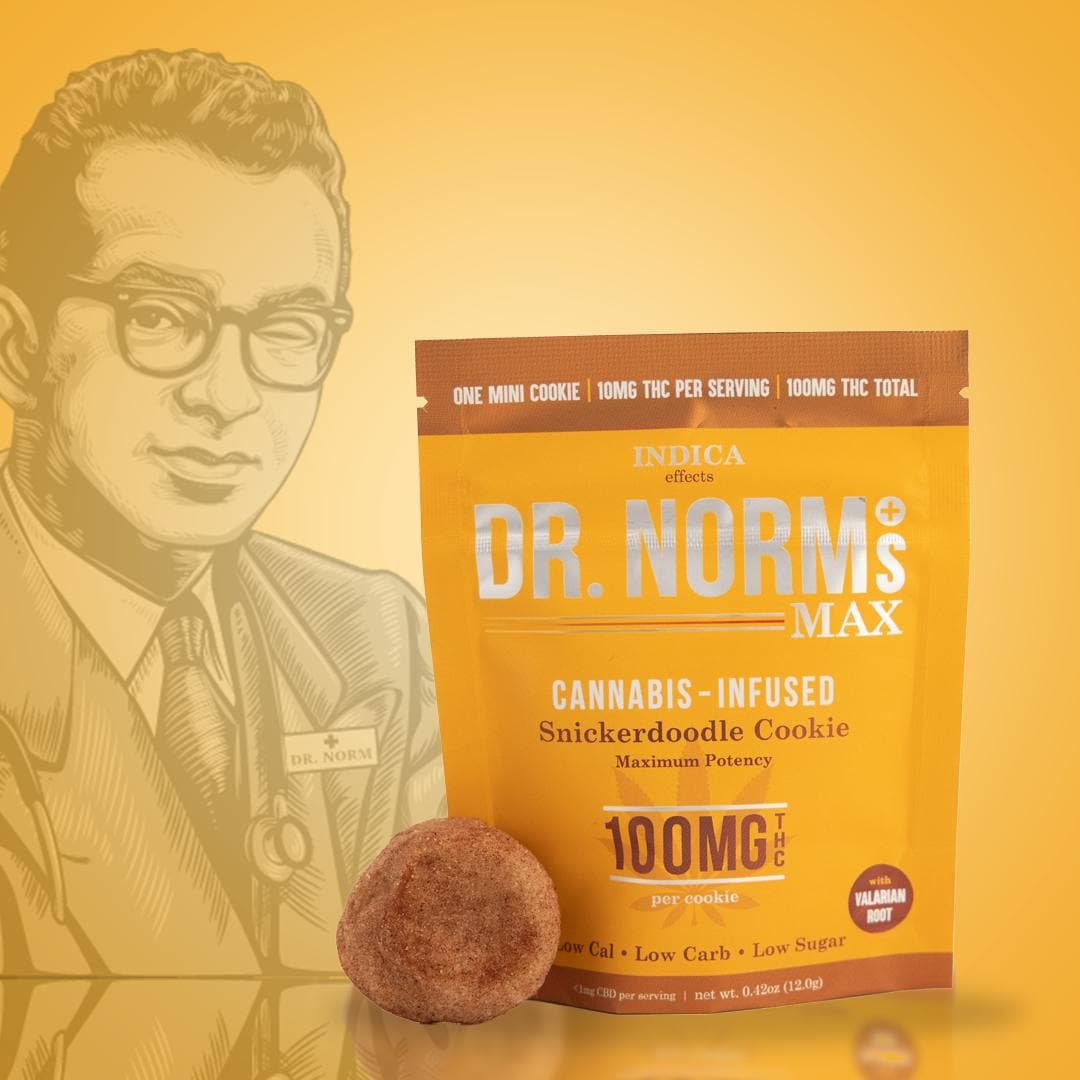 Dr. Norm's Snickerdoodle Indica MAX Cookie Mini - 100 mg Edibles cannabis