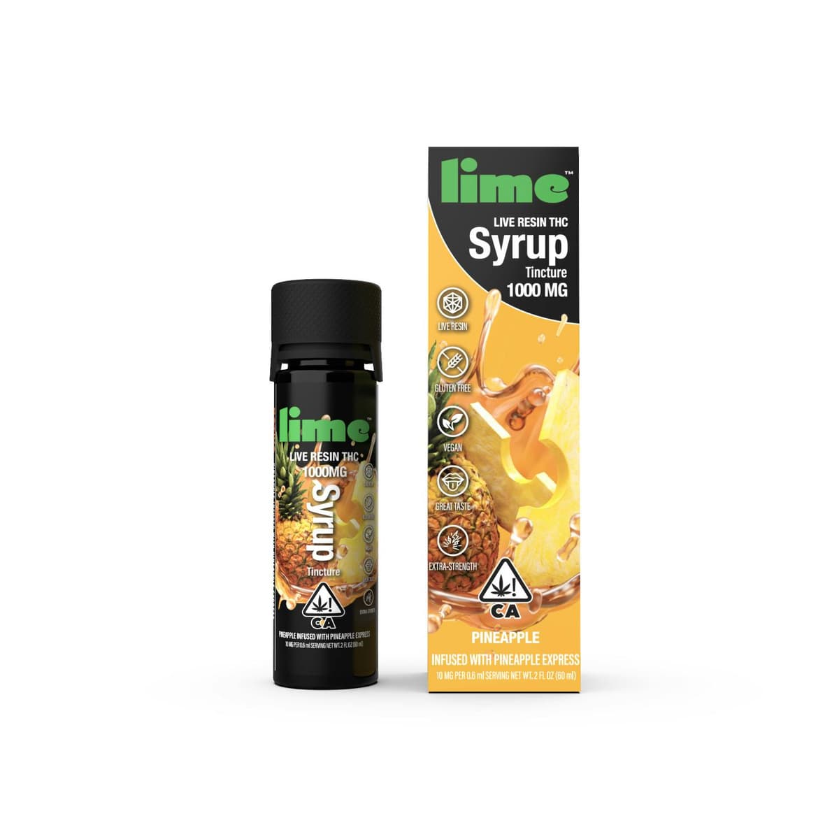 Lime Cannabis Pineapple Syrup - 1000 mg Tincture cannabis