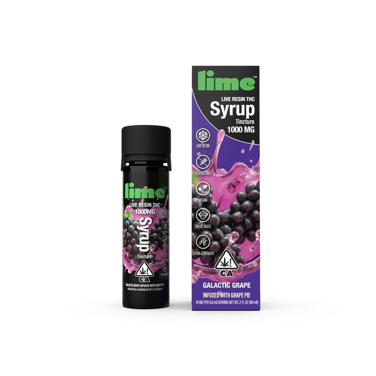 Lime Cannabis Galactic Grape Syrup - 1000 mg Tincture cannabis