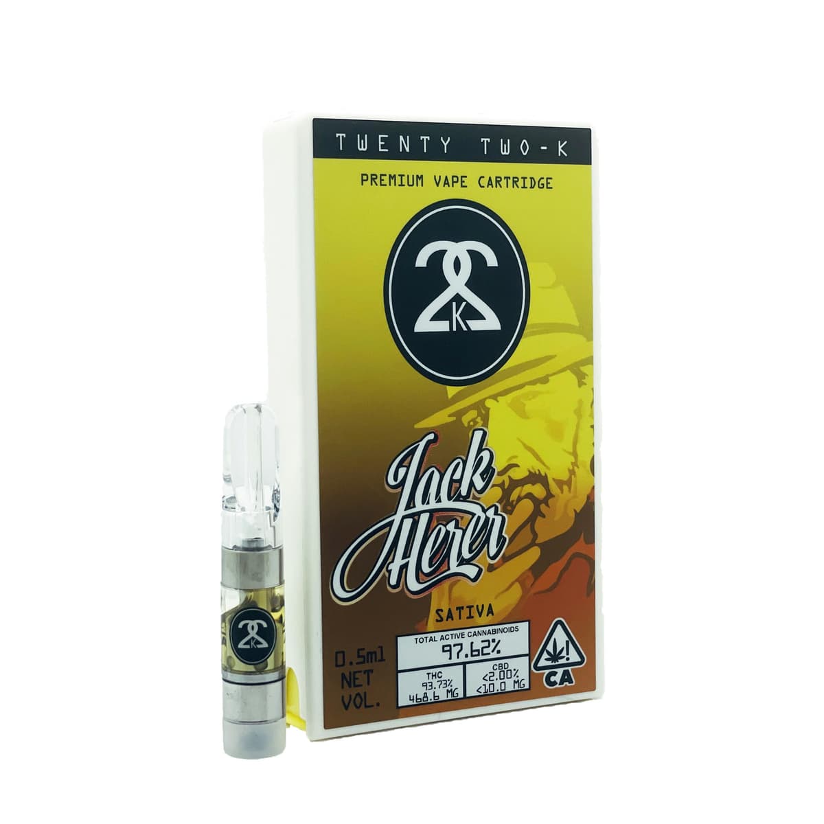 22K Jack Herer Vapes - 1 Gram Vape Carts cannabis