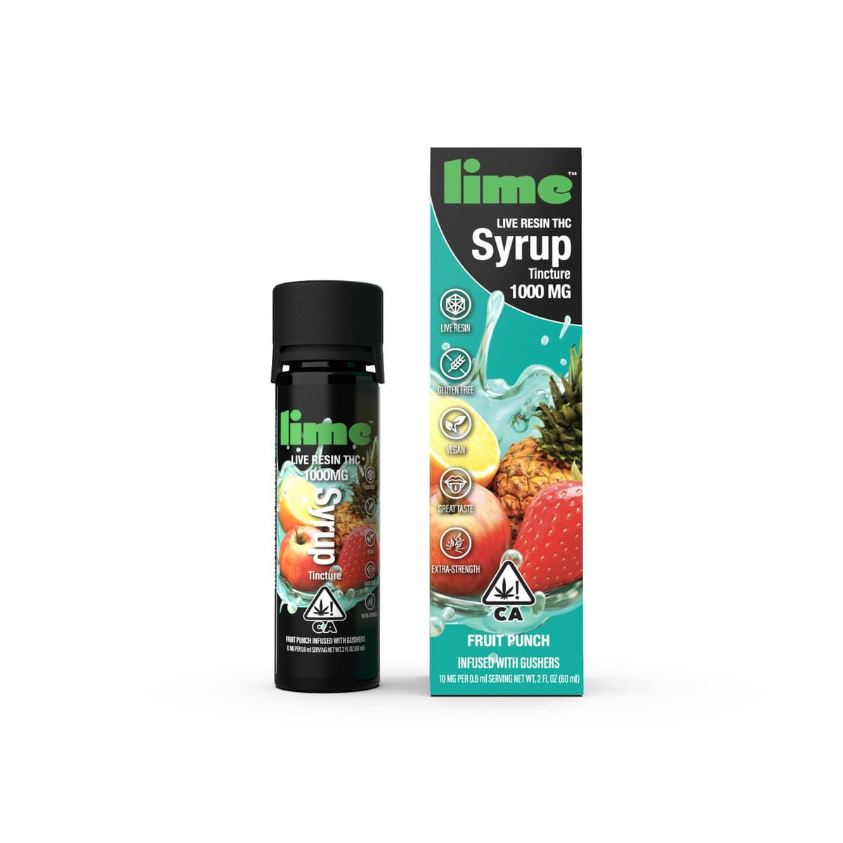 Lime Cannabis Fruit Punch Syrup - 1000 mg Tincture cannabis