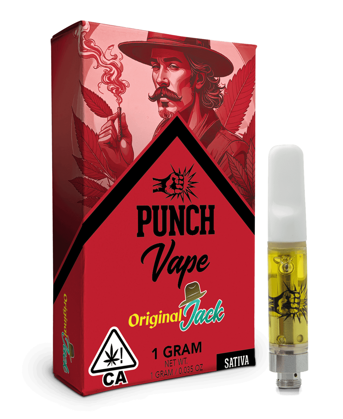 Punch Extracts Original Jack Distillate Punch Cartridge - 1 Gram Vapes (Cartridges) cannabis