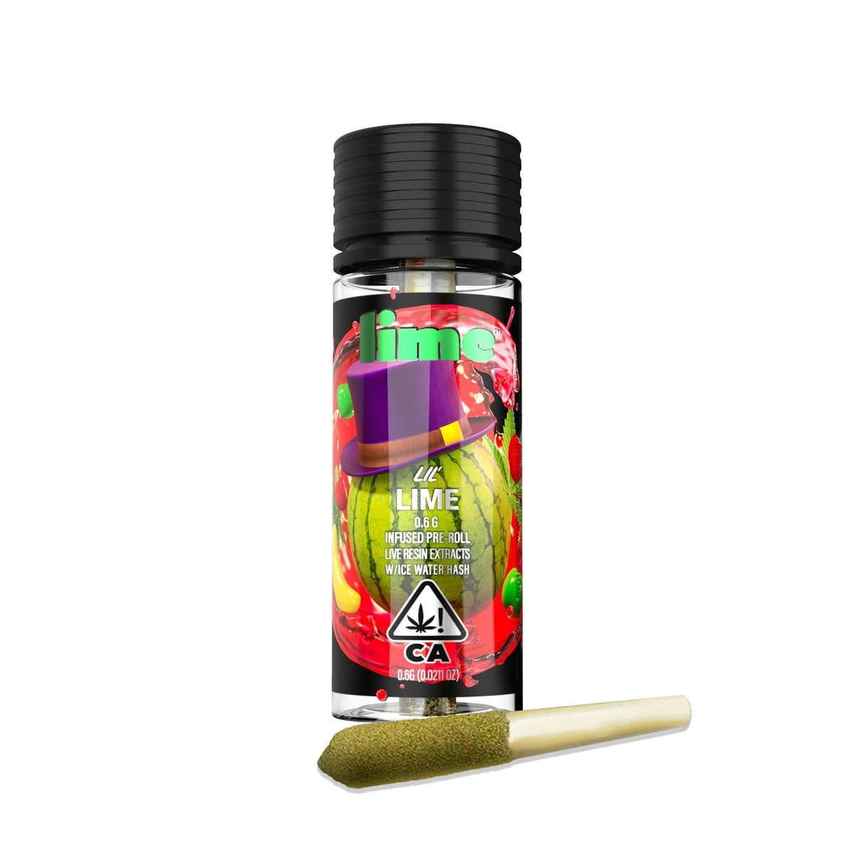 Lime Cannabis Watermelon Runtz Lil Lime Infused Preroll - 0.6 Grams Pre-Rolls cannabis