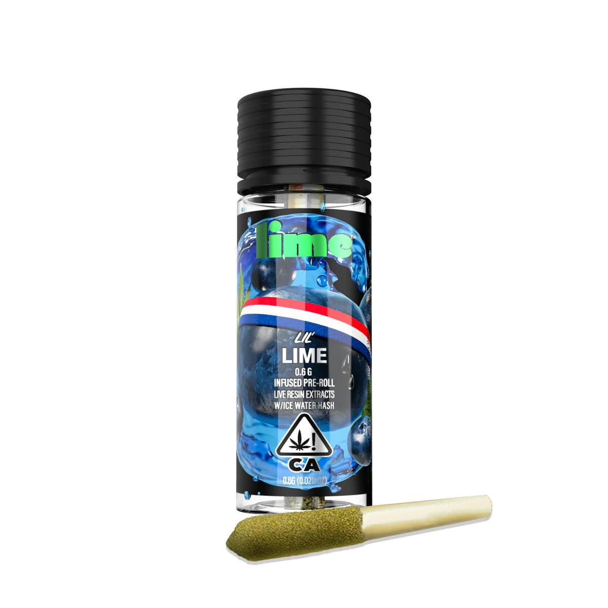 Lime Cannabis Blueberry Headband Lil Lime Infused Preroll - 0.6 Grams Pre-Rolls cannabis