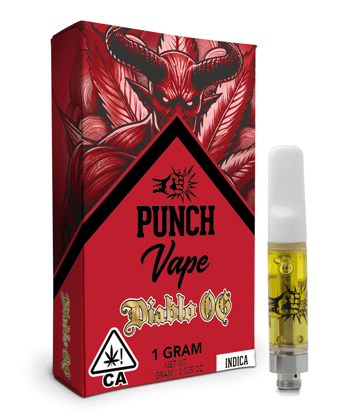 Punch Extracts Diablo OG Distillate Punch Cartridge - 1 Gram Vapes (Cartridges) cannabis