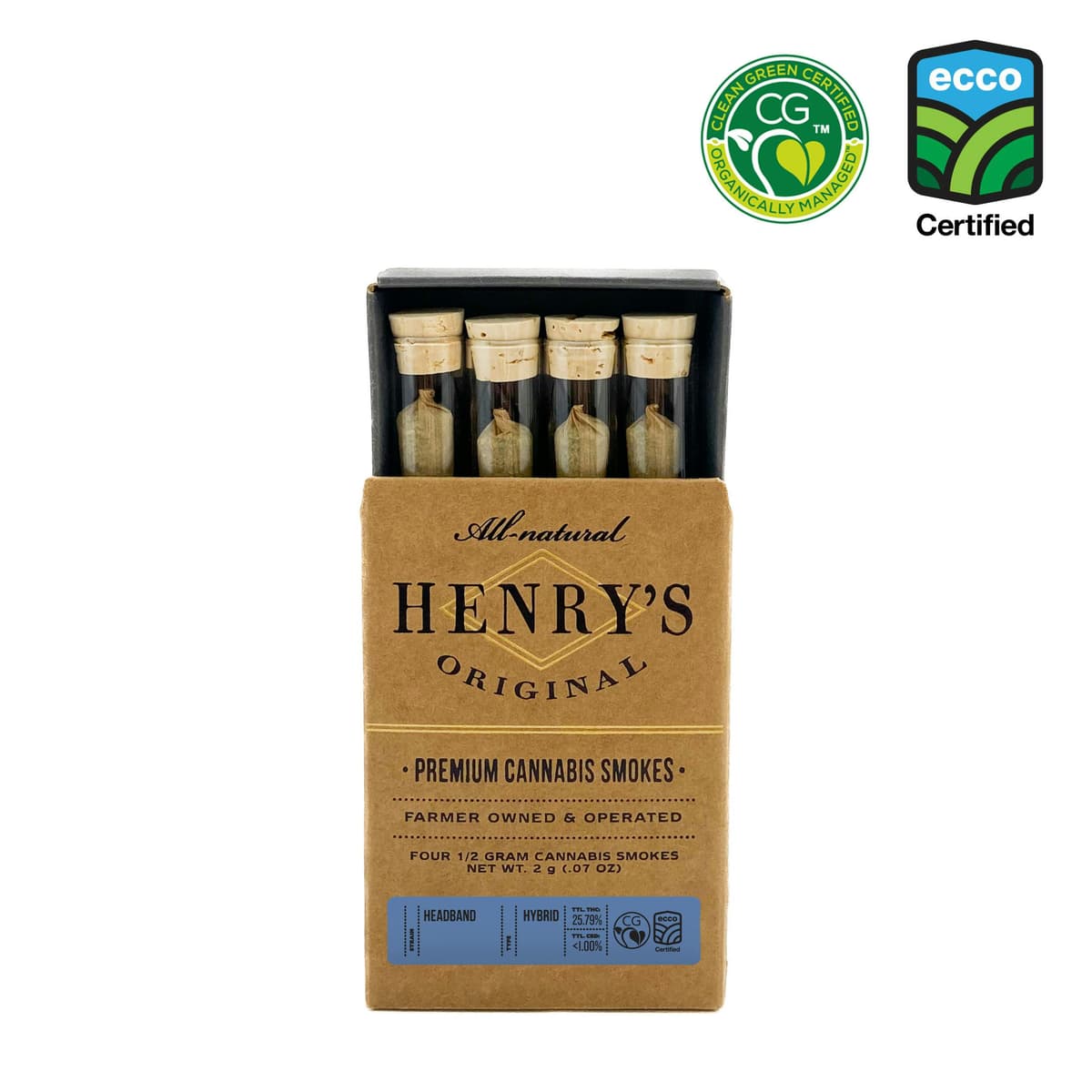 Henry's Original Headband Prerolls - 4 Pack 2 Grams Pre-Rolls cannabis