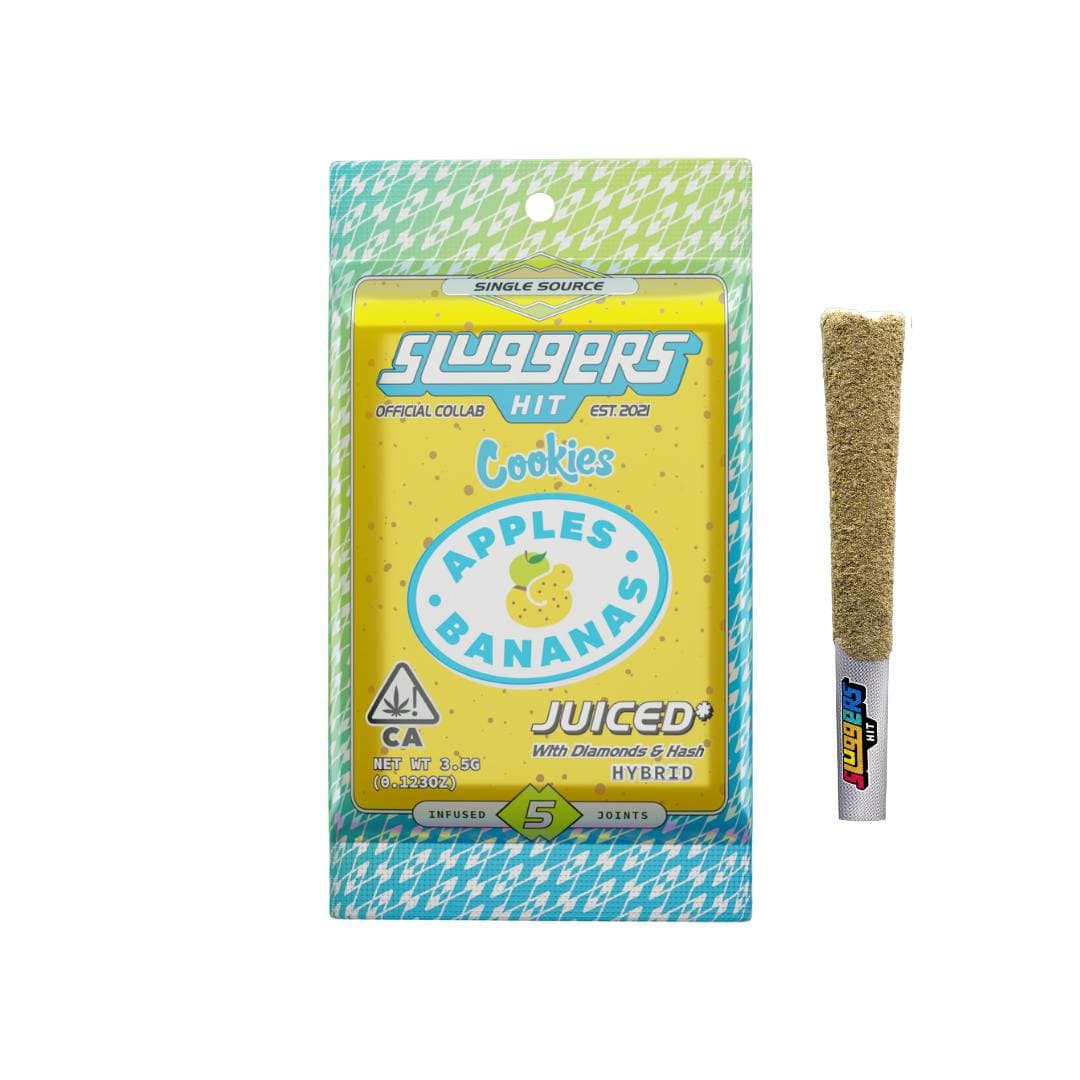 Apples and Bananas Pre-Rolls by Sluggers, $42.00