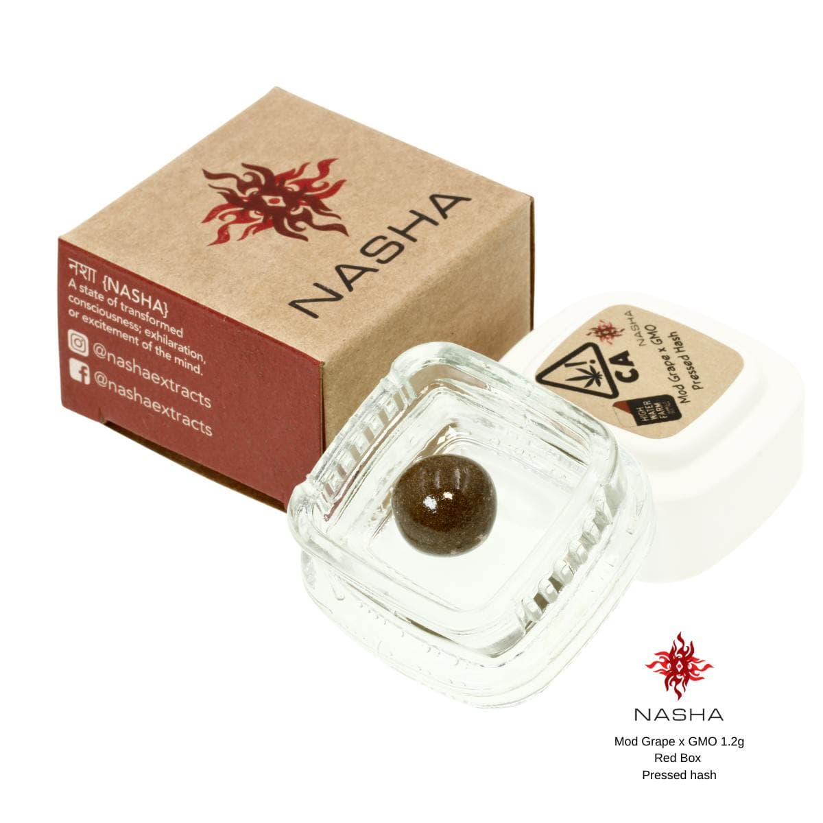 Mod Grape x GMO 1.2g Red Pressed Hash Concentrates by Nasha, $29.00