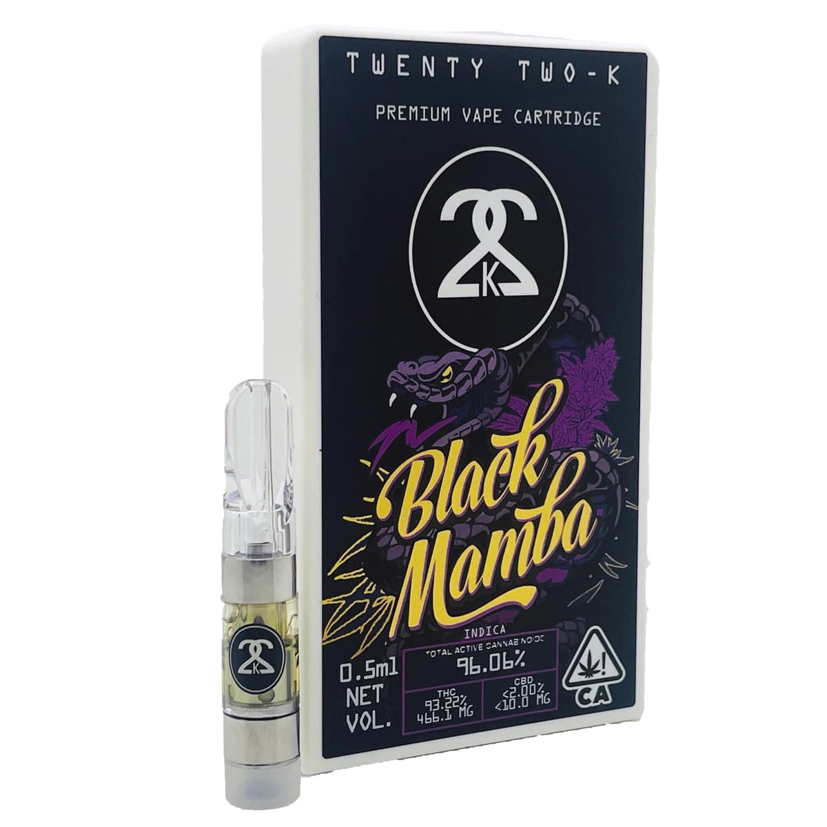 22K Black Mamba Pod Vape - 1 Gram Vape Carts cannabis