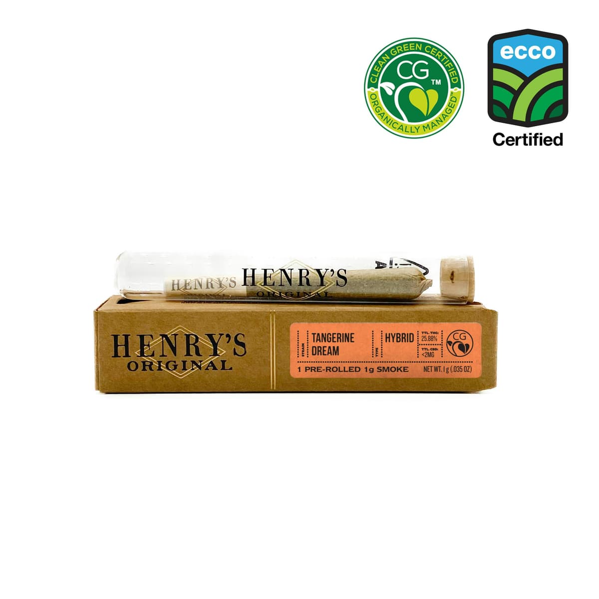 Henry's Original Tangerine Dream Henry's Preroll - 1 Gram Pre-Rolls cannabis