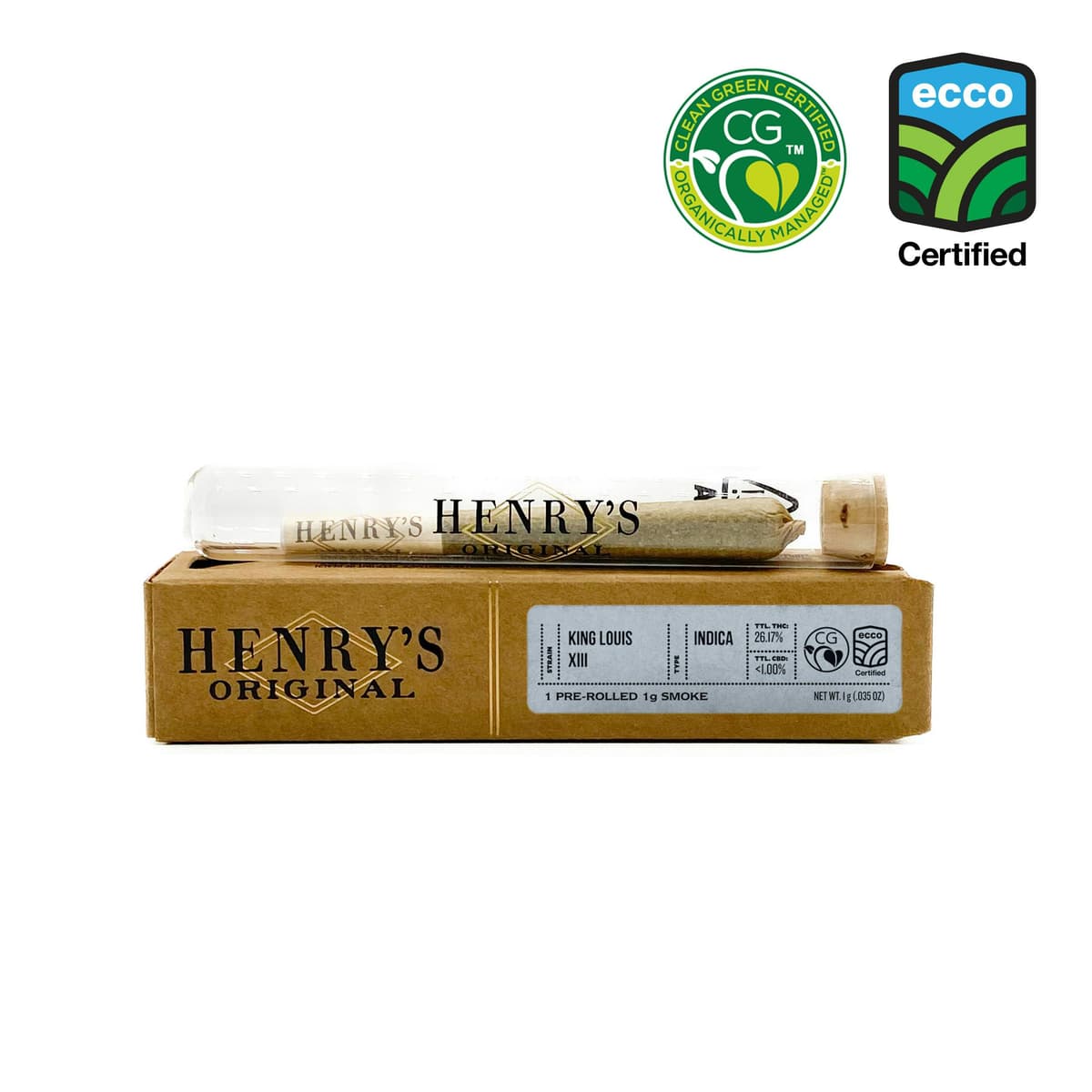 Henry's Original King Louis XIII Henry's Preroll - 1 Gram Pre-Rolls cannabis