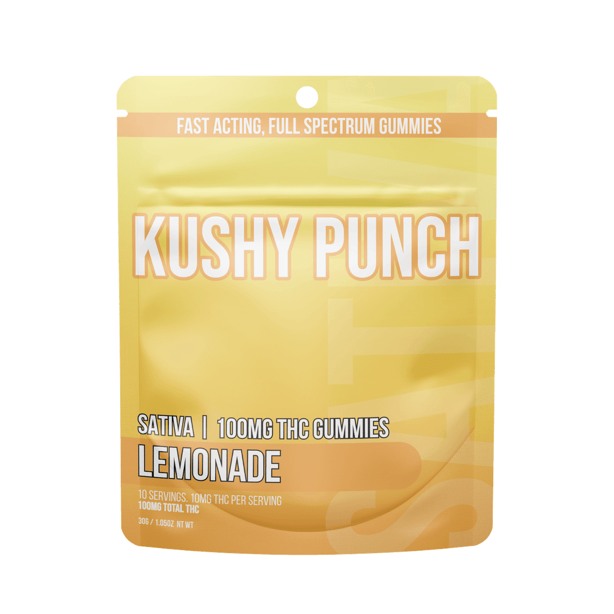 Kushy Punch Lemonade Individual 10mg Gummys - 10 Pieces 100 mg Edibles cannabis