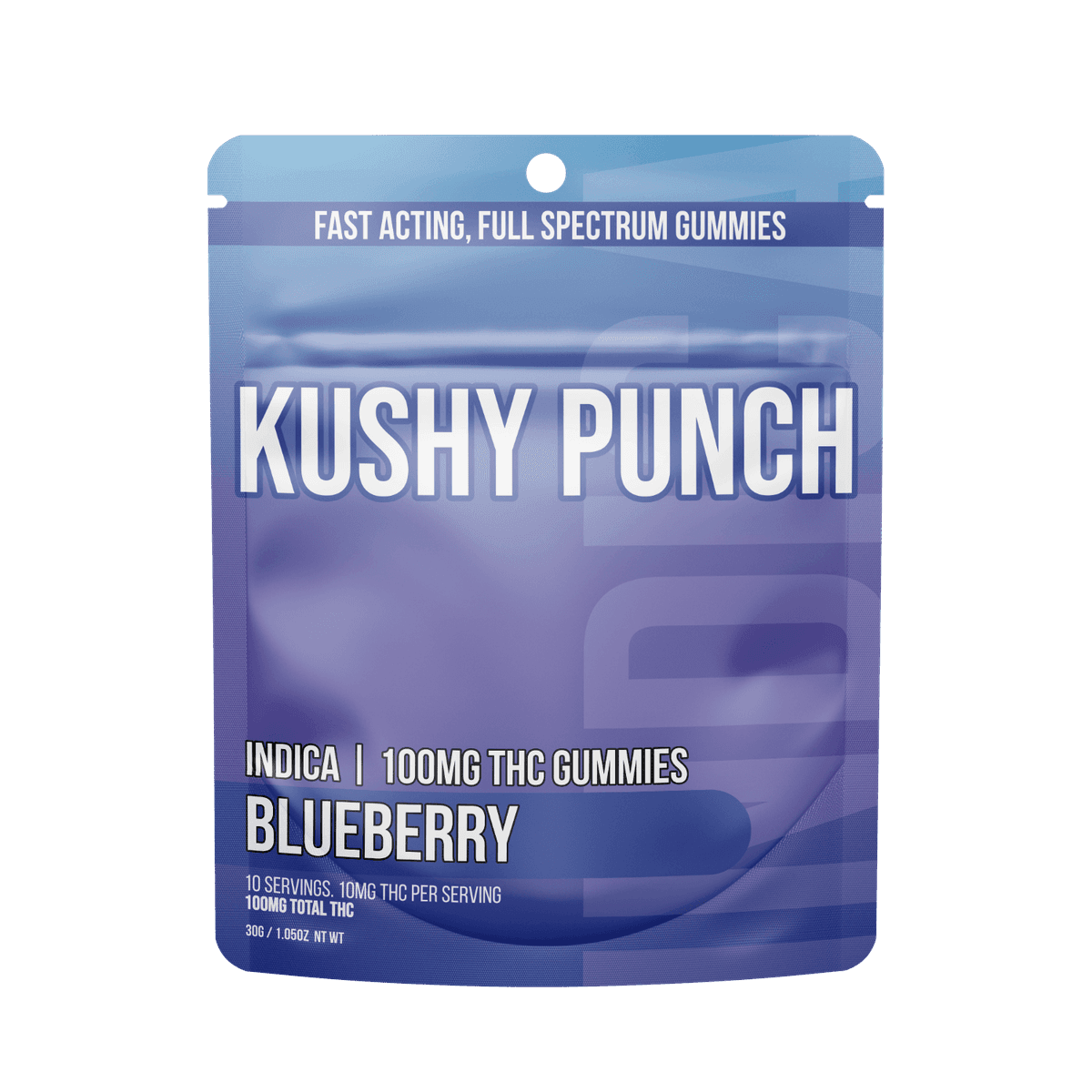 Blueberry Edibles by Kushy Punch, $14.00