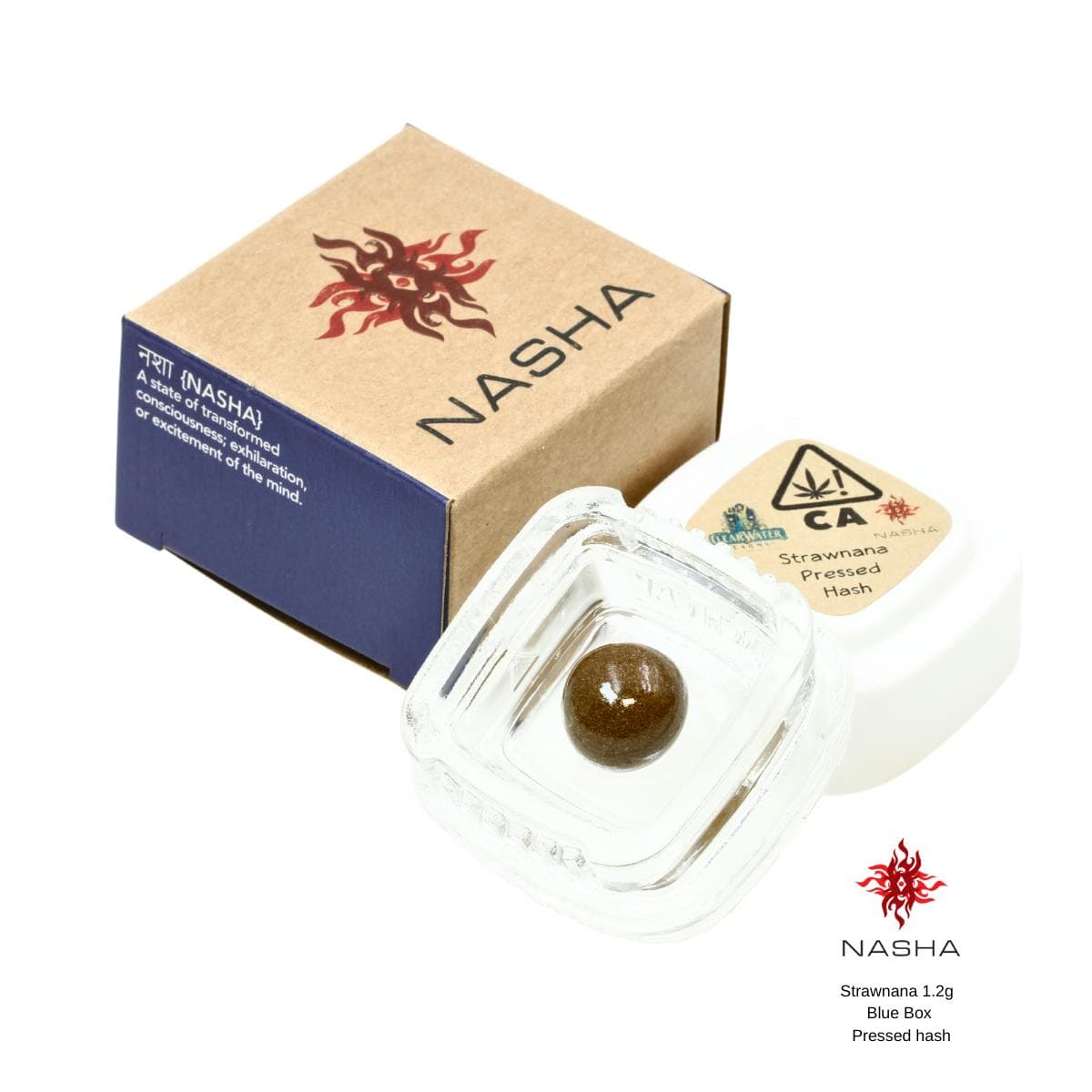 Nasha Strawnana Blue Pressed Pressed Hash - 1.2 Grams Concentrates cannabis