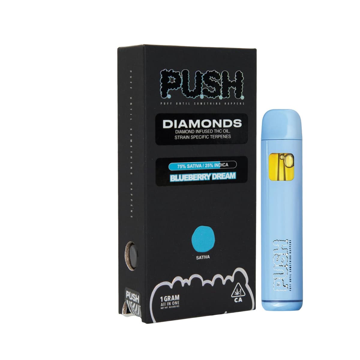 PUSH Blueberry Dream AIO - 1 Gram Vapes (Cartridges) cannabis