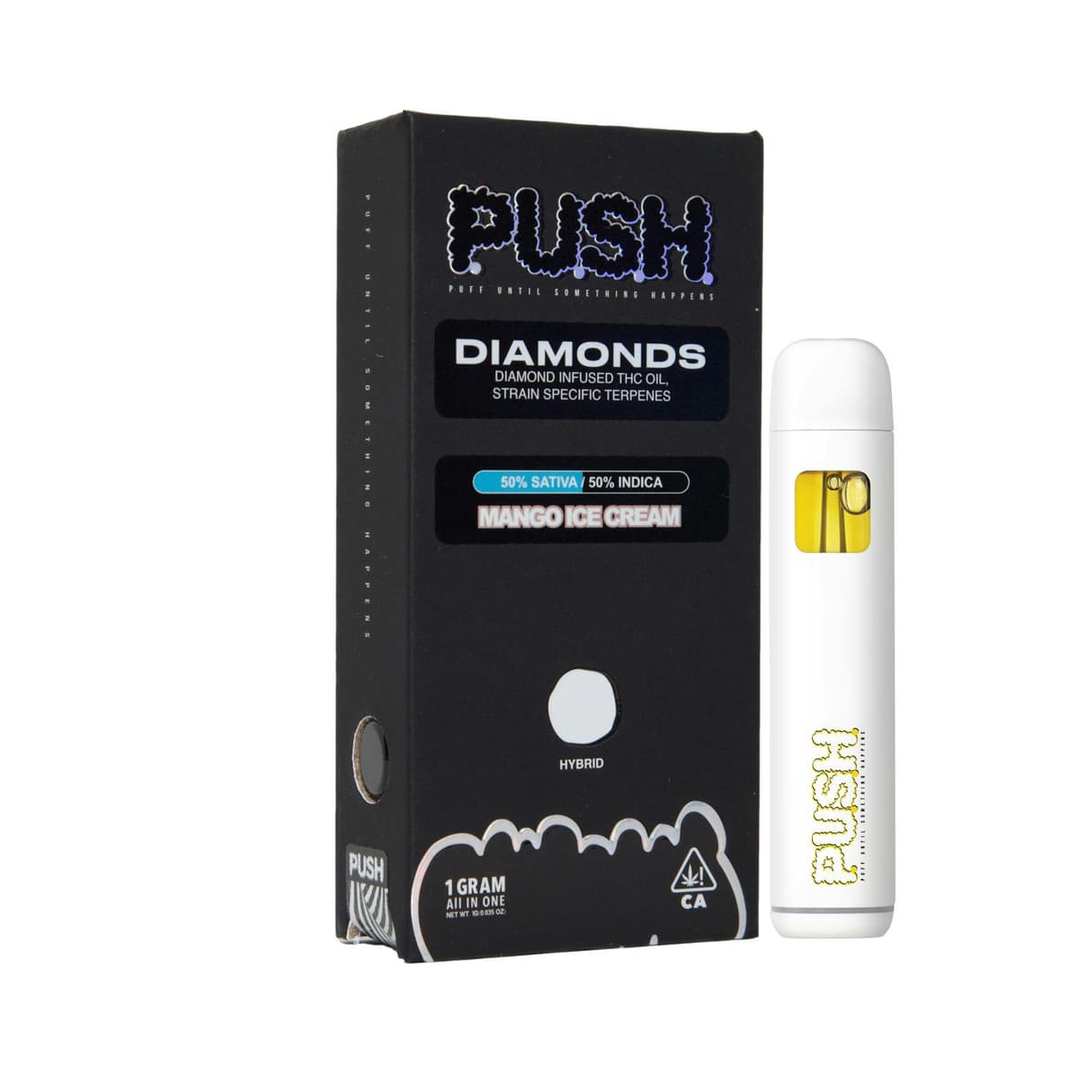 PUSH Mango Ice Cream AIO - 1 Gram Vapes (Cartridges) cannabis