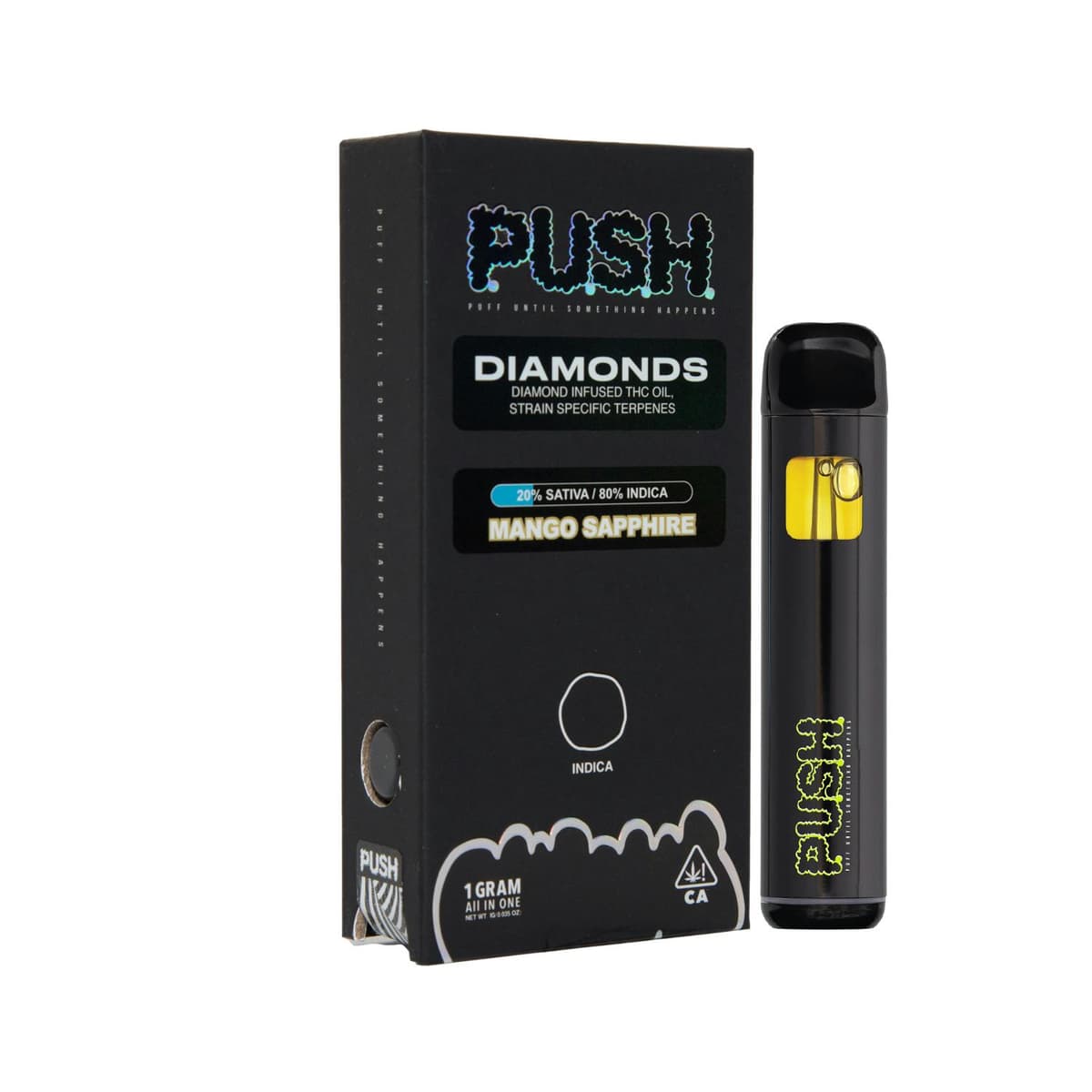 PUSH Mango Sapphire AIO - 1 Gram Vapes (Cartridges) cannabis