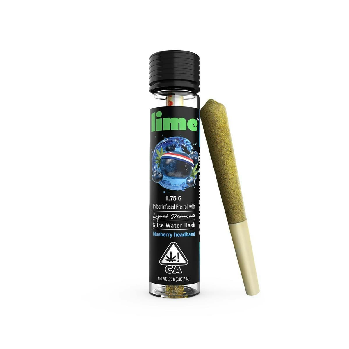 Lime Cannabis Blueberry Headband Infused Preroll - 1.75 Grams Pre-Rolls cannabis