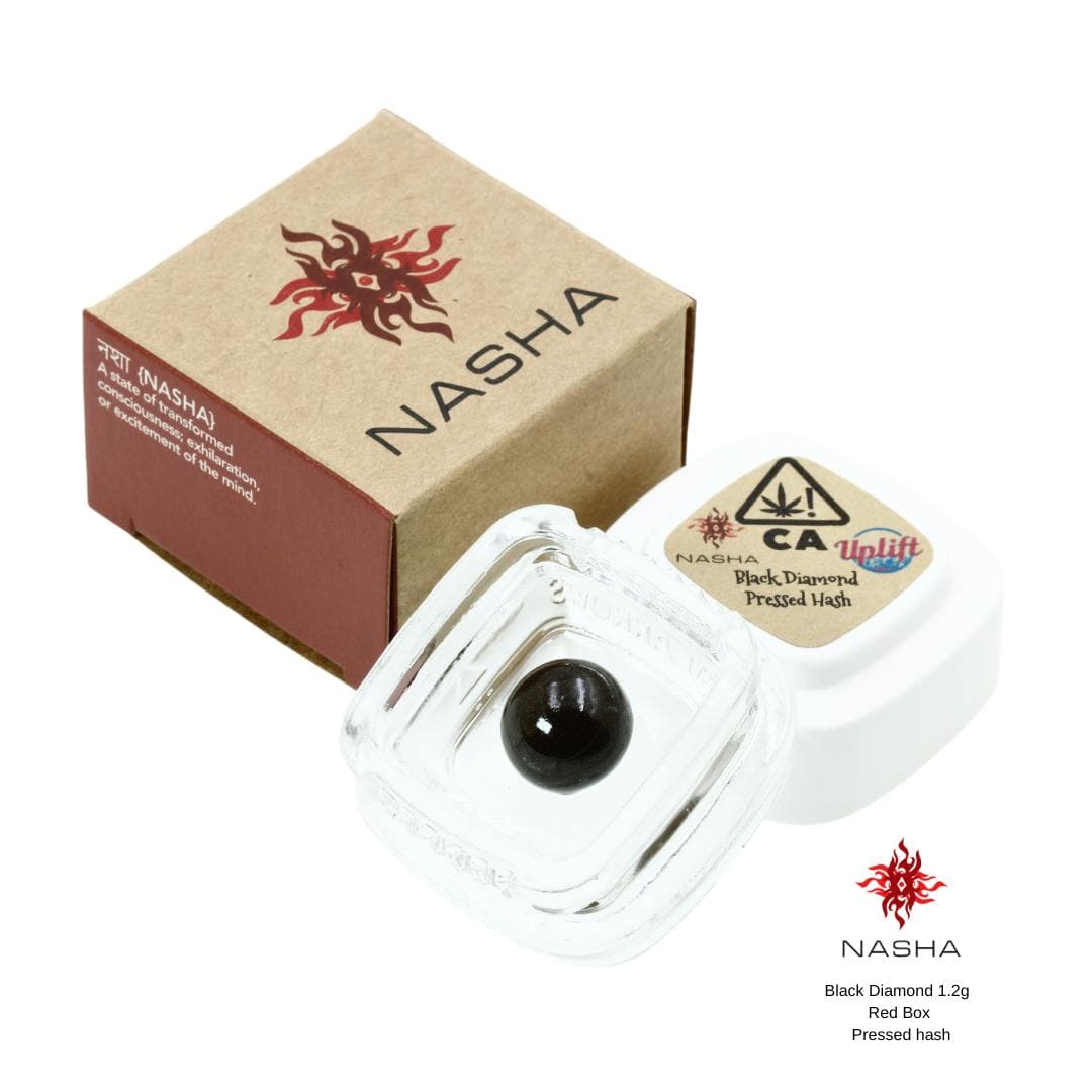 Black Diamond 1.2g Red Pressed Hash Concentrates by Nasha, $30.00