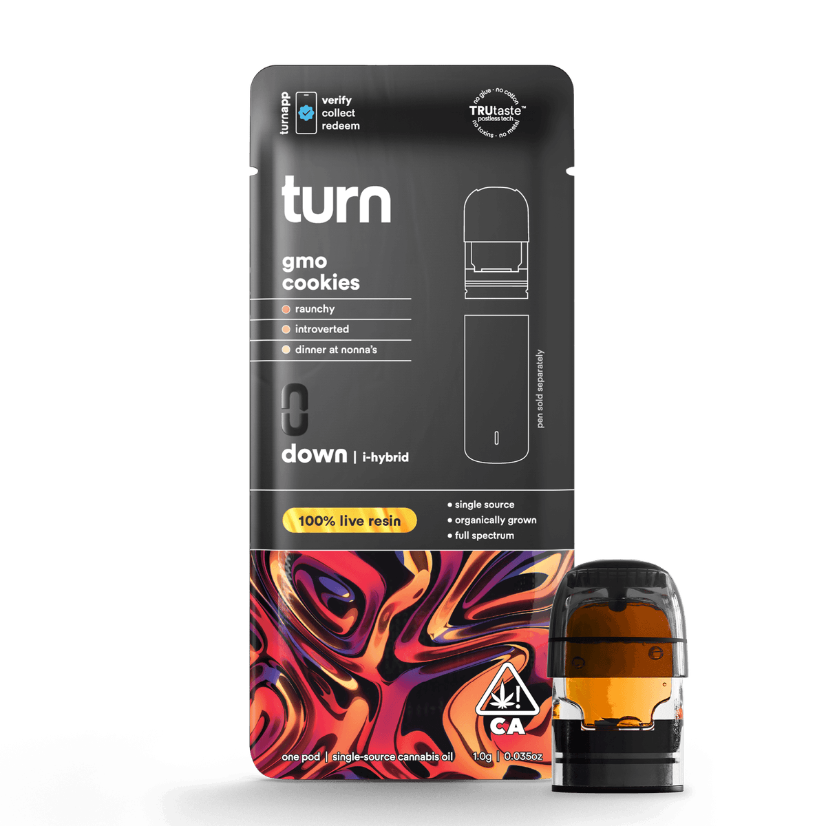 GMO Cookies Vape Carts by Turn, $30.00