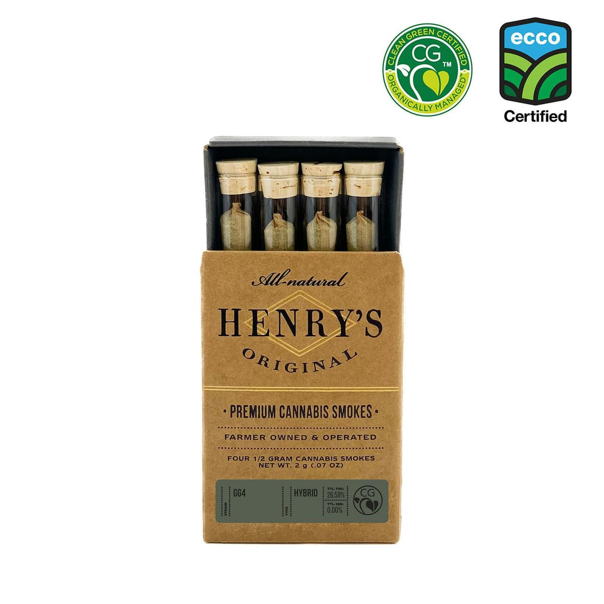 Henry's Original GG4 Prerolls - 4 Pack 2 Grams Pre-Rolls cannabis