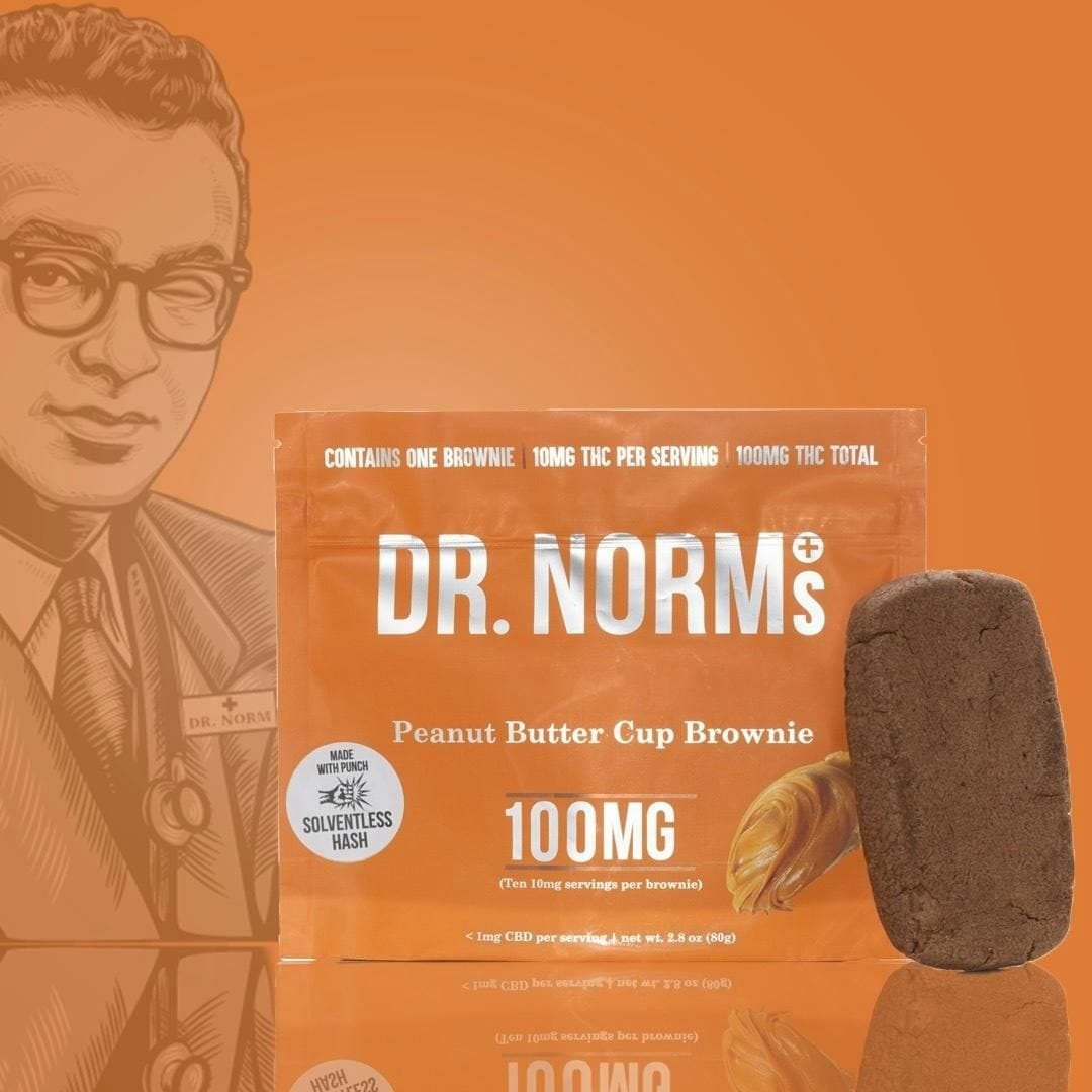 Peanut Butter Cup Brownie Edibles by Dr. Norm's, $18.00