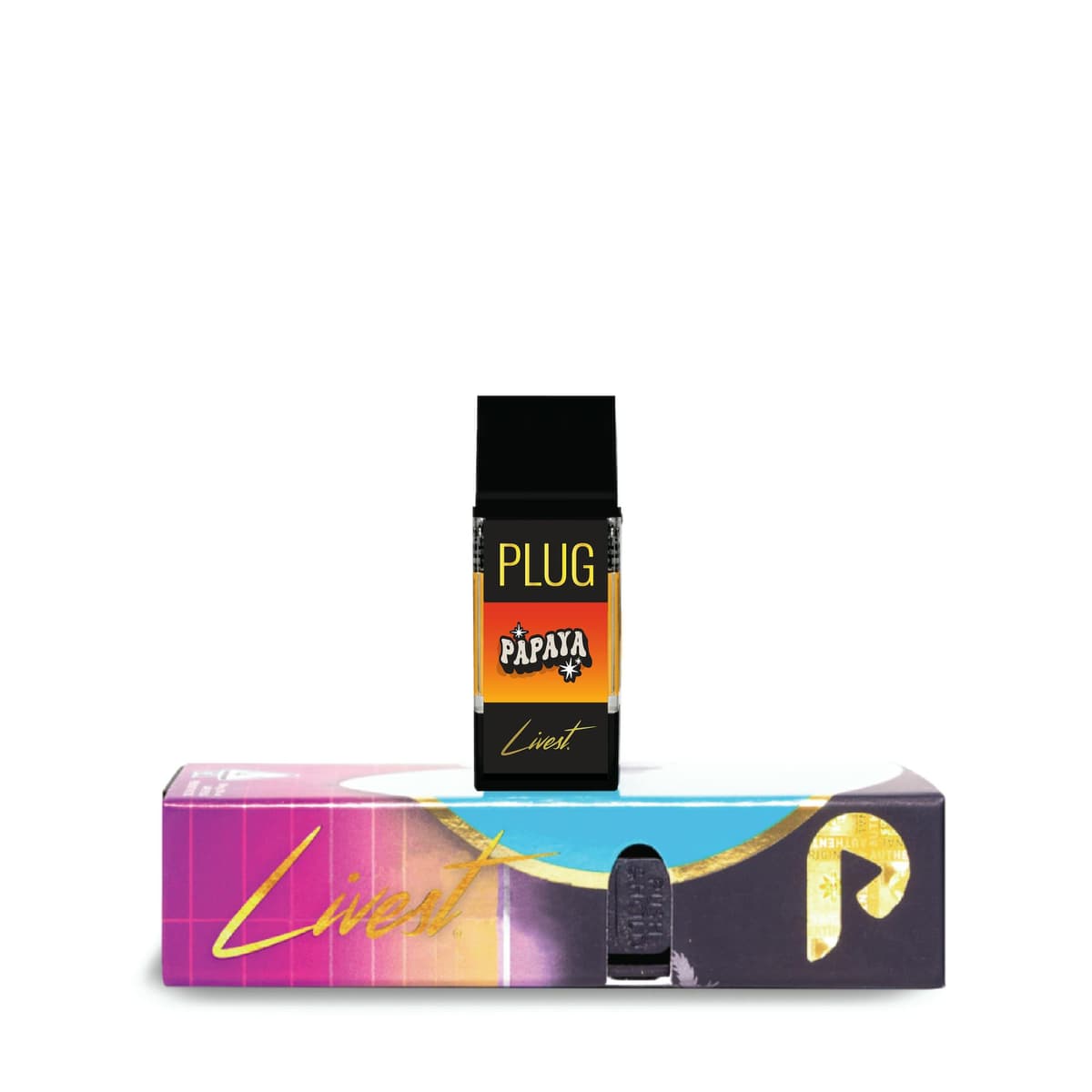 Plug n' Play Papaya Livest LR Vape - 1 Gram Vape Carts cannabis