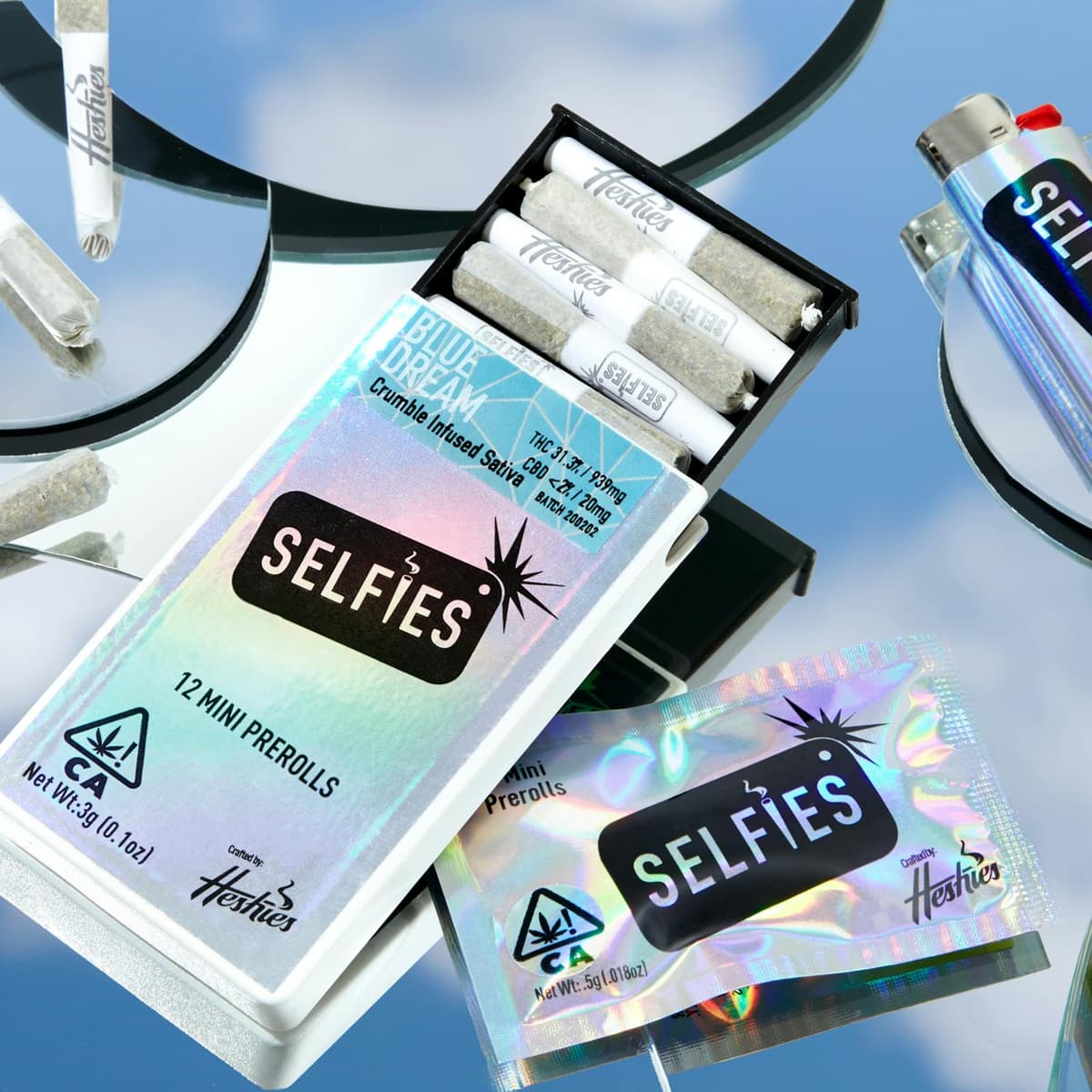 Blue Dream Pre-Rolls by Selfies, $36.00