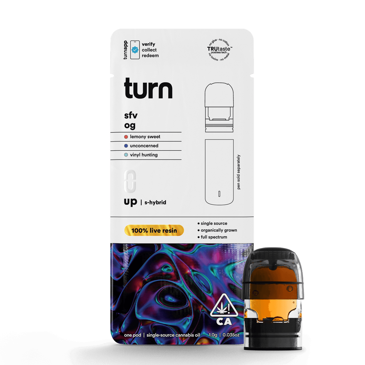 SFV OG Vape Carts by Turn, $30.00