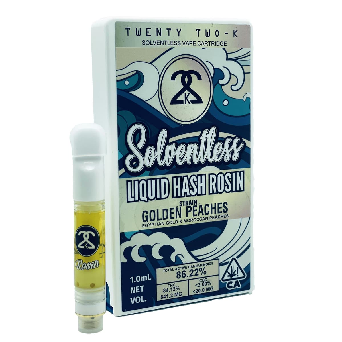 22K Golden Peaches Rosin Vape - 1 Gram Vape Carts cannabis