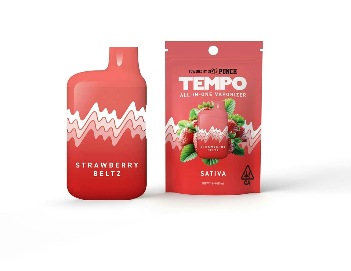 Tempo Strawberry Belts All in One - 1 Gram Vape Carts cannabis