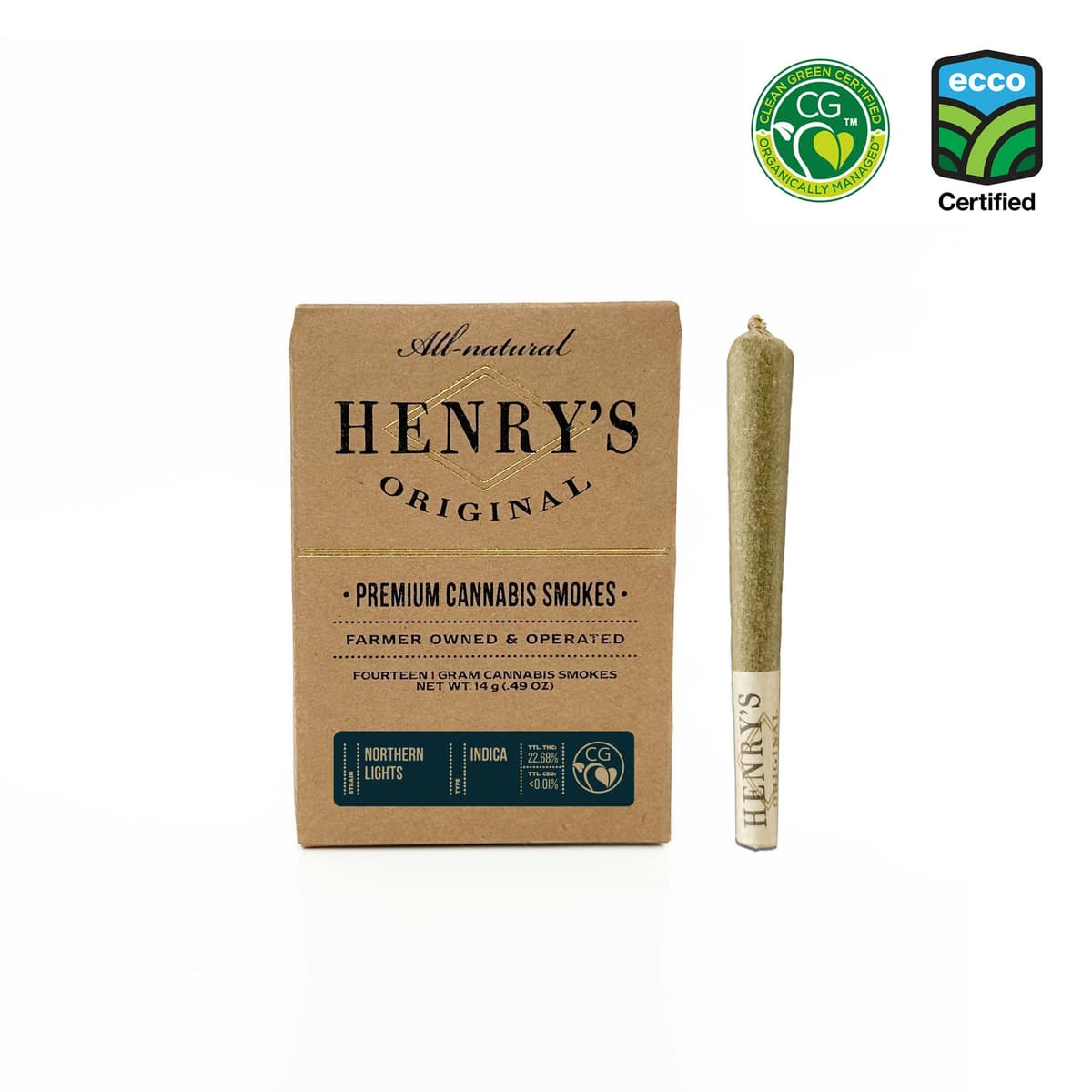 Henry's Original Northern Lights Prerolls - 14 Pack 7 Grams Pre-Rolls cannabis