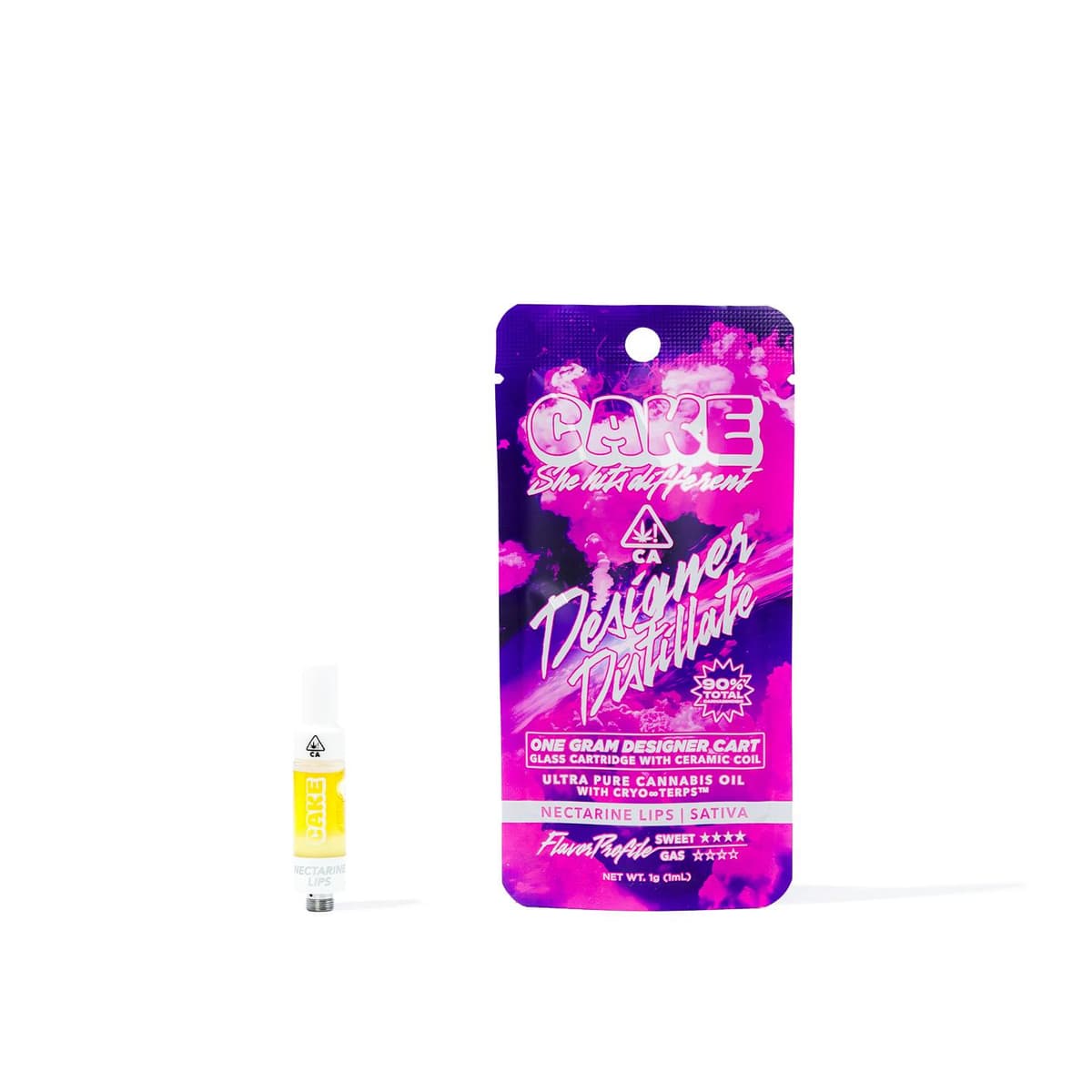 CAKE Nectarine Lips Designer Cartridge - 1 Gram Vape Carts cannabis