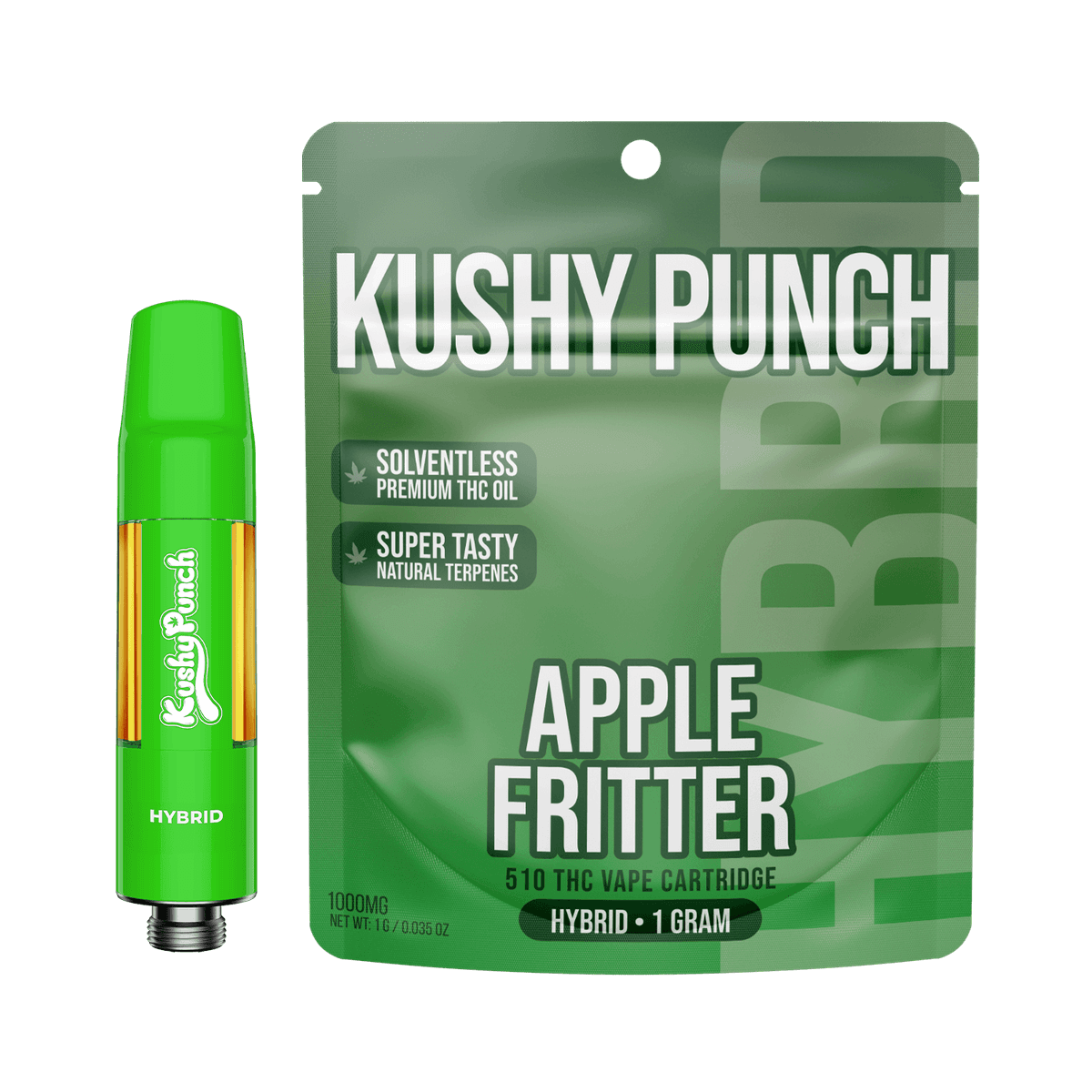 1G Kushy Punch 510 Vape Cart - Apple Fritter Vape Carts by Kushy Punch, $21.00