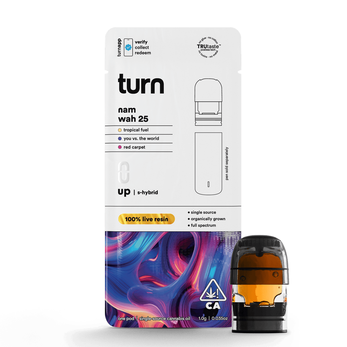 Nam Wah 25 Vape Carts by Turn, $30.00