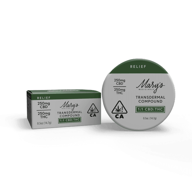 Mary’s Medicinals 1:1 Mini High Dose 0.5oz Mary's Transdermal Compound Balm Topicals cannabis
