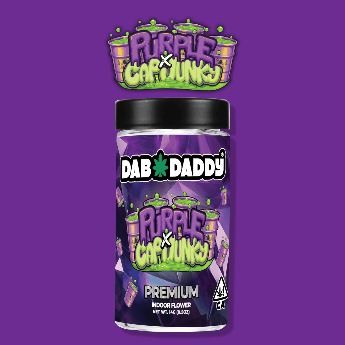 Dab Daddy Purple Push Pop x Cap Junky - 14 Grams Flower cannabis