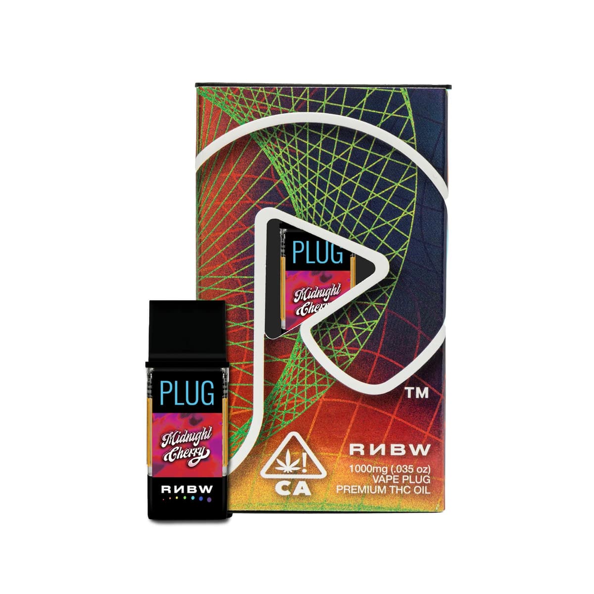 Plug n' Play RNBW Midnight Cherry Exotics Vape - 1 Gram Vape Carts cannabis