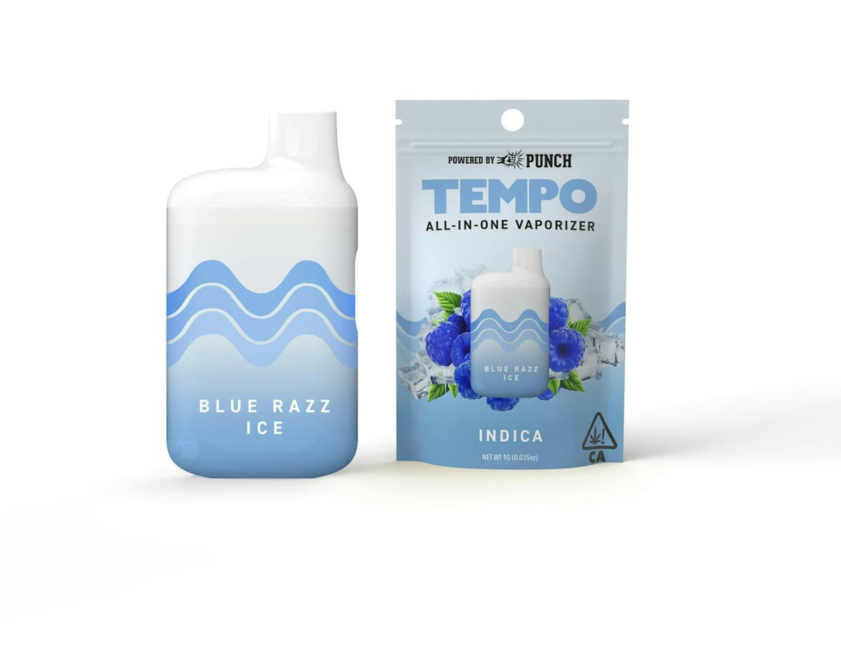 Tempo Blue Razz Ice All in One - 1 Gram Vape Carts cannabis