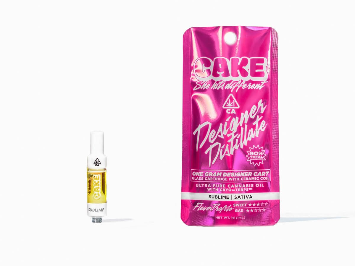 CAKE Sublime Designer Cartridge - 1 Gram Vape Carts cannabis