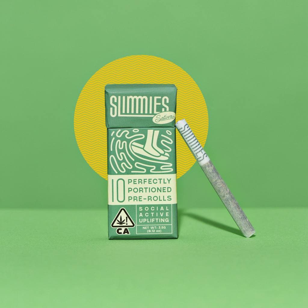 Sativa 10-pk | Banana Smoothie Pre-Rolls by Slimmies, $34.00