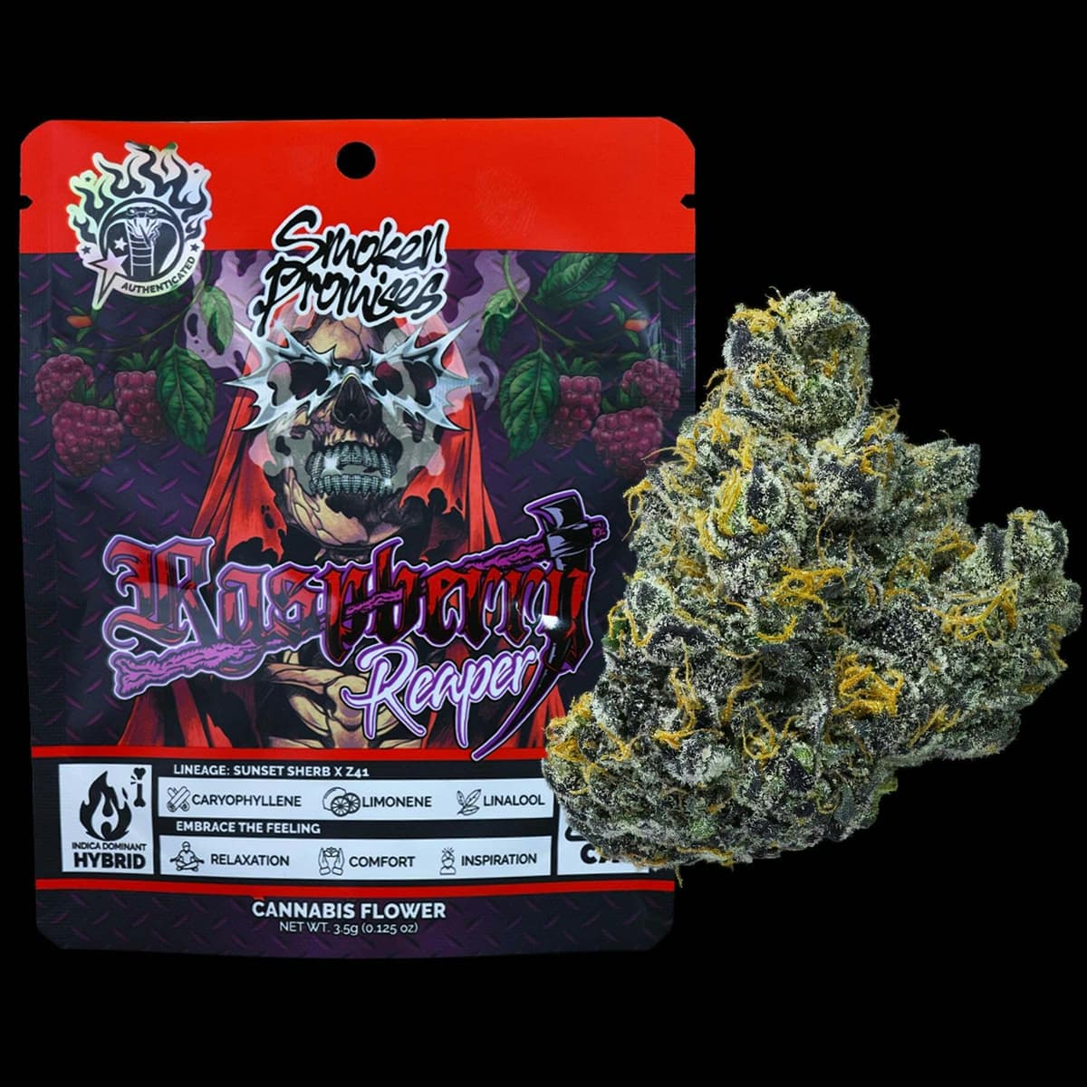 Smoken Promises Raspberry Reaper - 3.5 Grams Flowers cannabis