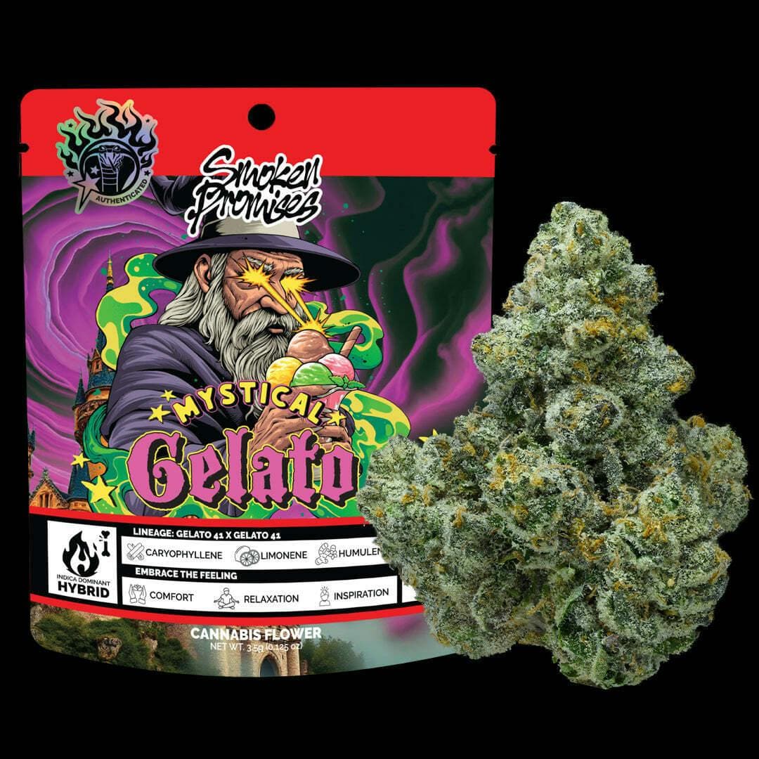 Smoken Promises Mystical Gelato - 3.5 Grams Flowers cannabis